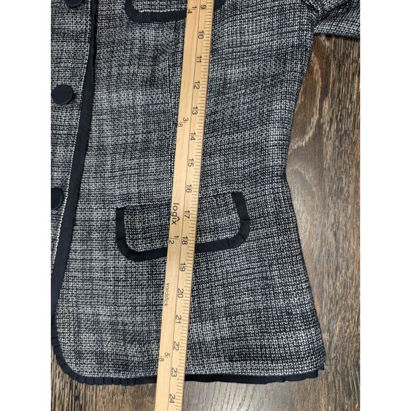 Talbots Women Size 12 Navy Blue Knit Blazer Jacket - Picture 8 of 8
